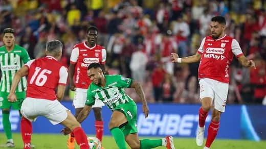 Nacional venció a Santa Fe y clasificó a la final para enfrentar al Tolima; a Millonarios no le alcanzó el empate en Pasto