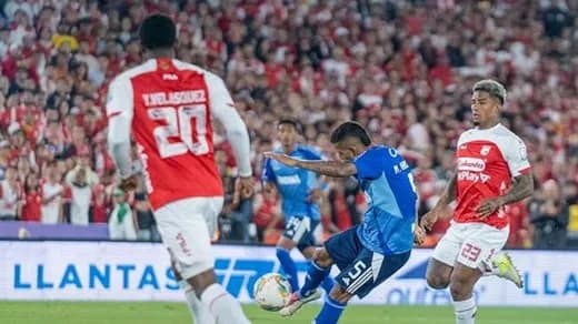 Santa Fe venció a Millonarios en el clásico bogotano tres a dos: hubo peleas antes, durante y después del partido