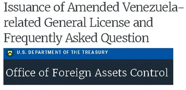 Departamento del Tesoro de E.U. levantó sanciones y autoriza transacciones que involucran a Petróleos de Venezuela