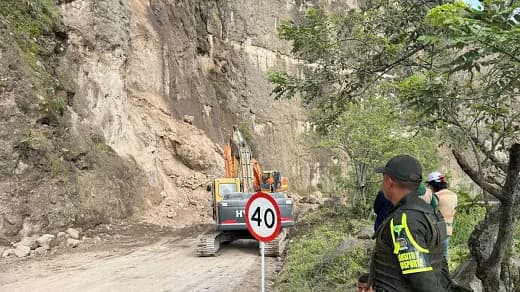 Restricción total en la Vía Pasto-Mojarras por caída de rocas en el kilómetro 41