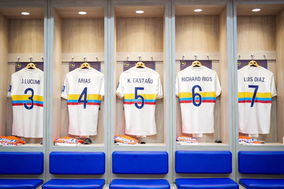 James Rodríguez, Richard Ríos, Sebastián Gómez y Yerry Mina llegaron a la concentración de la Selección Colombia