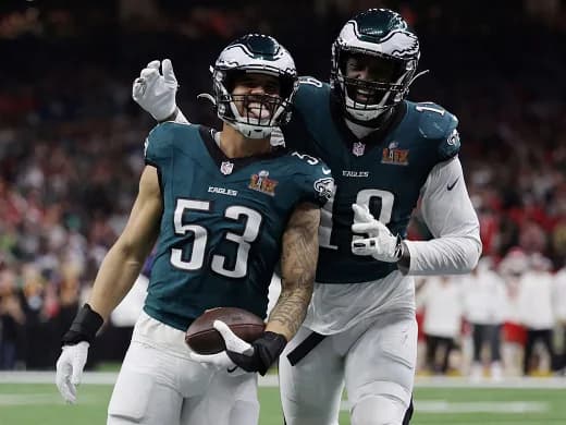 Philadelphia Eagles dio el golpe y venció 40-22 a Kansas City Chiefs en el Super Bowl