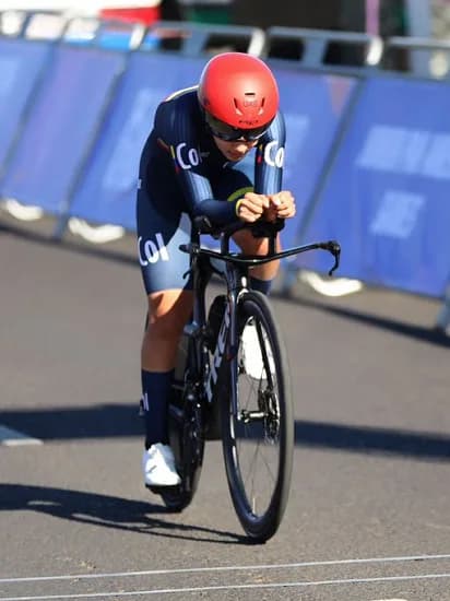 La colombiana Natalia Garzón se llevó el oro en la prueba contrarreloj de ruta femenina en los II Juegos Panamericanos Junior Asunción 2025