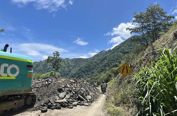 La Agencia Nacional de Infraestructura y Covipacífico inician intervenciones en el sector de Sinifaná, municipio de Venecia, Antioquia
