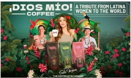 Fundación Bancolombia invertirá en ¡Díos mío! Coffee, la marca de Sofía Vergara, en asocio con la Federación Nacional de Cafeteros