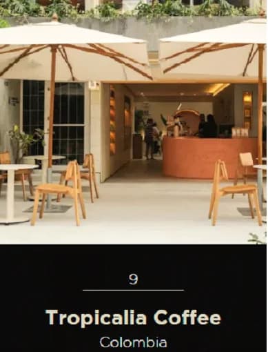 Colombia solo ubicó dos cafeterías en el top 100 mundial presentado en Coffee Fest Madrid 2026