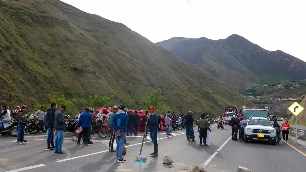 Productores de cebolla bloquearon la Vía Panamericana y le solicitaron al Gobierno Nacional regular los precios del alimento