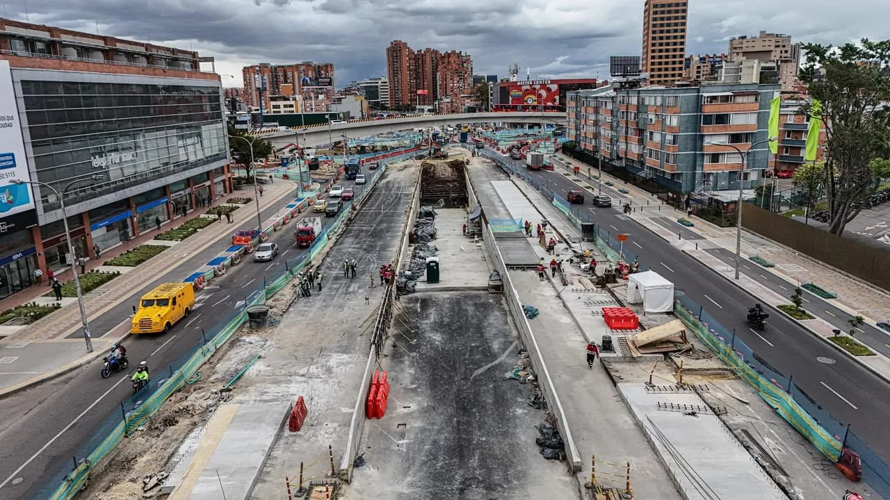 El Grupo 8 de la obra en la Avenida 68 en Bogotá alcanzó 76,48 % de avance