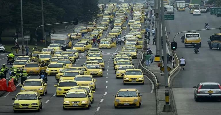Paro de taxistas para exigir la regulación de aplicaciones de transporte, tendrá nueve puntos de concentración en Bogotá