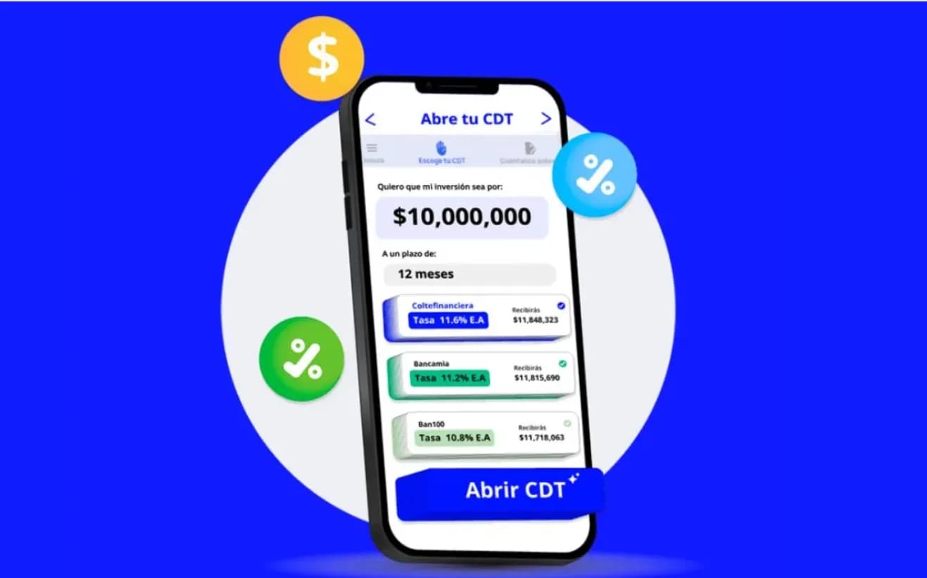 MejorCDT relanzó su aplicación para reducir hasta 50 % el tiempo de apertura de CDT y facilitar su gestión digital