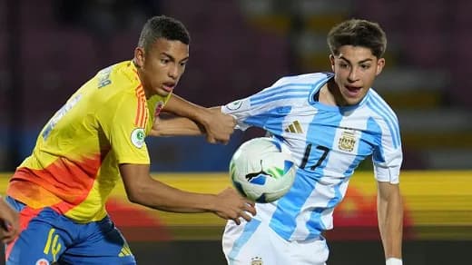 Colombia le empató al líder Argentina en su debut del Sudamericano Sub-20